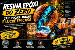 Resina Epóxi do Zero: Crie Peças Lindas e Lucre em Casa - Cursos e Treinamentos