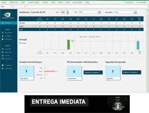 Planilha Controle de Estoque de EPI e Emissão Ficha de EPI - Outros