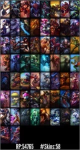 V> LoL 123 Campeões + de 54 skins. - League of Legends
