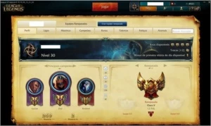 V> LoL 123 Campeões + de 54 skins. - League of Legends