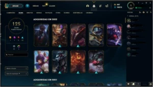 Conta LOL (125 skins, 1 ultimate, 45 legado, 6 espólios) - League of Legends
