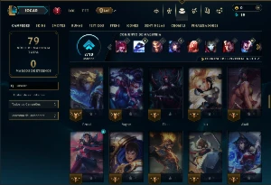 Esmeralda 4 com 85 Champs e 9 Skins - League of Legends LOL