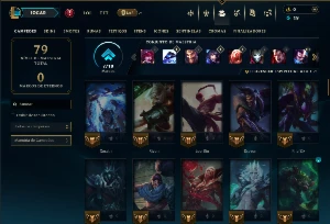 Esmeralda 4 com 85 Champs e 9 Skins - League of Legends LOL