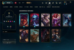 Esmeralda 4 com 85 Champs e 9 Skins - League of Legends LOL