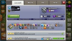 CV8 - 1000+ ESTRELAS - 5 CONSTRUTORES - 4200+ GEMAS - Clash of Clans