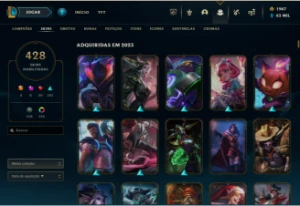 Conta de lol 2015, 428 skin, 137 chromas, ex mestre. - League of Legends