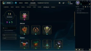 Conta Diamante MMR alto 72 skins, level 221, todos os champs - League of Legends LOL