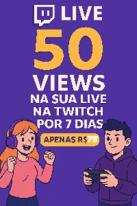 Twitch Viewers AO VIVO - 50 espectadores por 7d [SEM QUEDA] - Social Media