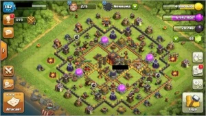 CV 10 Bem evoluído - Casal 33/30 - Base construtor N6 - Clash of Clans