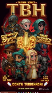 Conta Task Bar Hero Full + Heróis & Pets Liberados + Cub Max