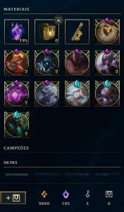Conta LoL 151 skins, todos champ - League of Legends