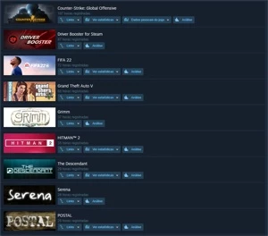 VENDO CONTA STEAM COM ALGUNS JOGOS