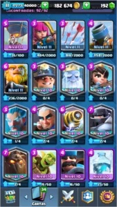 Conta Clash Royale com todas as cartas