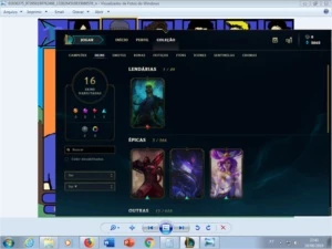 Conta league of legends GOLD 1 40 champs 16 skins LOL