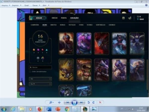 Conta league of legends GOLD 1 40 champs 16 skins LOL