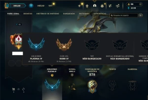 Platina 4 com 80 Champs e 23 Skins - League of Legends LOL