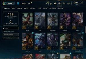 Platina 4 com 80 Champs e 23 Skins - League of Legends LOL