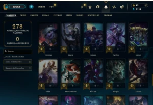 Platina 4 com 80 Champs e 23 Skins - League of Legends LOL