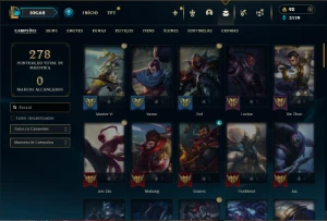 Platina 4 com 80 Champs e 23 Skins - League of Legends LOL