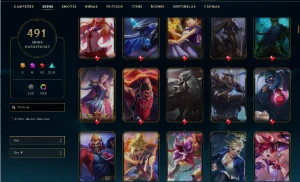 Conta league of legends de 2013 com 491 skins LOL