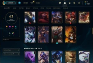 CONTA SMURF/PRINCIPAL COMPLETA - League of Legends LOL
