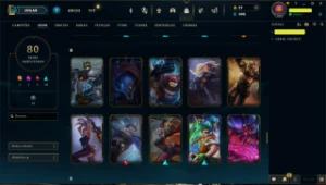 LEAGUE OF LEGENDS: Conta Épica com 130 Campeões e 80 Skins LOL