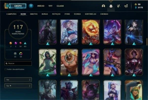 Conta ouro 4 com mais de 100 skins - League of Legends LOL