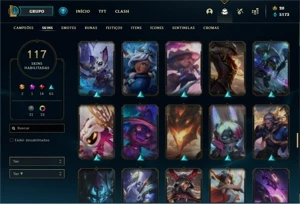 Conta ouro 4 com mais de 100 skins - League of Legends LOL