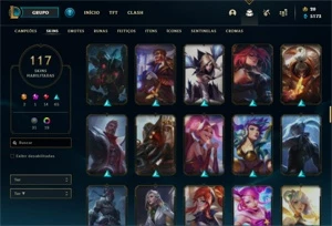 Conta ouro 4 com mais de 100 skins - League of Legends LOL