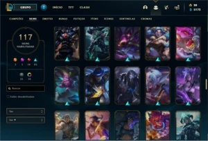 Conta ouro 4 com mais de 100 skins - League of Legends LOL