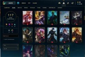 Conta ouro 4 com mais de 100 skins - League of Legends LOL