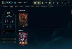 Bronze 2 com 150 Champs e 81 Skins ( MAIN SUP ) - League of Legends LOL