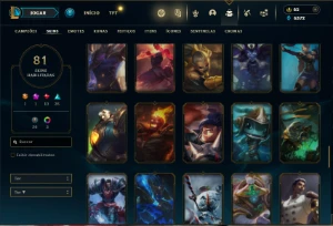 Bronze 2 com 150 Champs e 81 Skins ( MAIN SUP ) - League of Legends LOL