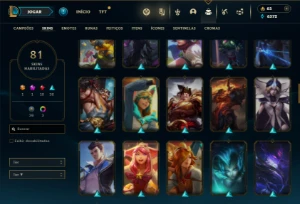 Bronze 2 com 150 Champs e 81 Skins ( MAIN SUP ) - League of Legends LOL