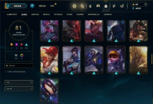 Bronze 2 com 150 Champs e 81 Skins ( MAIN SUP ) - League of Legends LOL