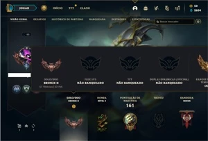 Conta bronze 2 com 60 Champs e 27 Skins - League of Legends LOL