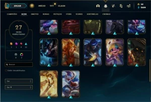 Conta bronze 2 com 60 Champs e 27 Skins - League of Legends LOL