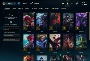 Conta ouro 4 com 20 Champs e 1 Skin + 2 Fragmentos - League of Legends LOL