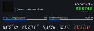 Conta Steam Argentina com 1.625 Jogos/ Level 100/ 7 Anos