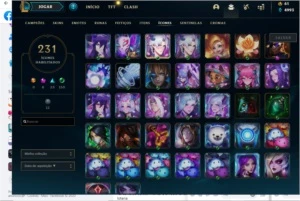 conta ouro 3 com 100 pdl 4 skins prestígios - League of Legends LOL