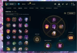 conta ouro 3 com 100 pdl 4 skins prestígios - League of Legends LOL
