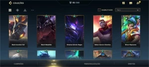 Wild Rift - Diamante IV / 83 skins / todos os heróis + 30k - League of Legends: Wild Rift LOL WR
