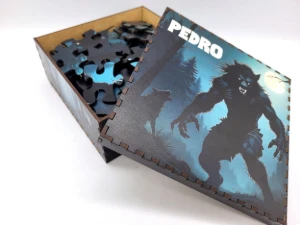 Quebra-cabeça Lobisomem MDF 100 Peças com Caixa - Artesanato e Personalizados