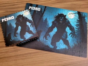 Quebra-cabeça Lobisomem MDF 100 Peças com Caixa