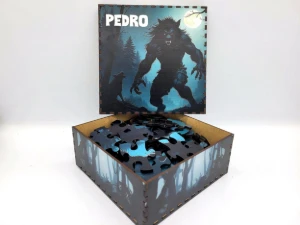 Quebra-cabeça Lobisomem MDF 100 Peças com Caixa - Artesanato e Personalizados