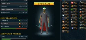 Conta Runescape3 MAX + 07 habilidades 120 1.550B XP RS