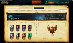 conta league of legends gold 2 - 40 skins, 71 champs LOL