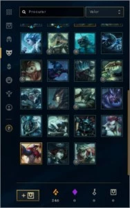 conta lol d3 35 fragmentos de skins - League of Legends