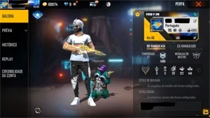 conta free fire angelical + itens raros