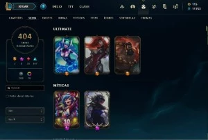 CONTA 404 SKINS / MAIN LUX / PROMOÇÃO - League of Legends LOL